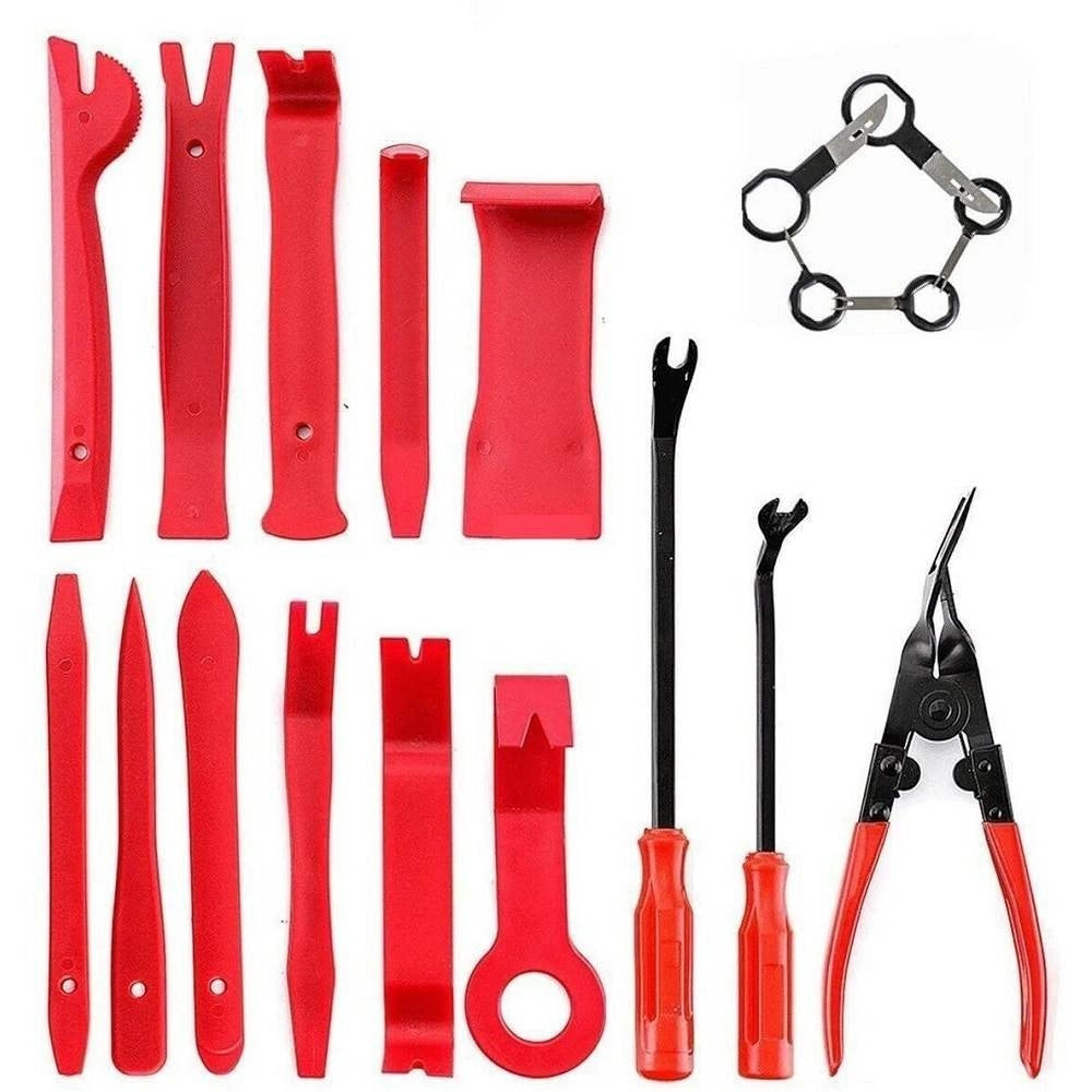 Trade Shop - Set 19 Pz Smontaggio Rimozione Pannelli Portiere Clip Auto Stereo Cruscotto 19pz -