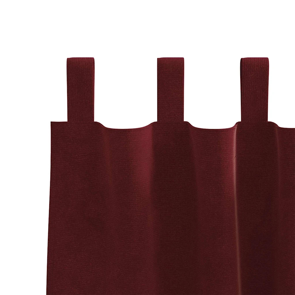 Tende oscuranti 2 pcs Rosso Vino 140 x 260 cm Velluto 4107312