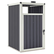 Cestino Esterno per 1 Pattumiera 240L ¨C Zephmum ¨C Grigio Scuro Acciaio Galvanizzato 73x81x122 cm