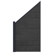 Pannello di recinzione | Recinzione da Giardino WPC e Alluminio Nero