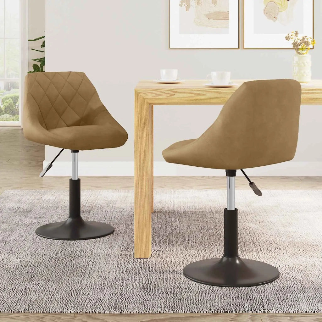 Sedie da Pranzo Girevoli 2 pcs Marrone 46 x 44 x 77,5 cm 335325