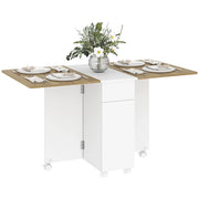 Tavolo da pranzo allungabile rettangolare con cassetti ¨C Xylo ¨C Legno bianco 140x76x74 cm