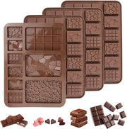 Forme di cioccolato a forma di silicona - Forme per torte a forma di silicona 4 pezzi 204 x 15 cm - cioccolatini a forma di tabletta - silicone - proteine - energia - fai da te dolci