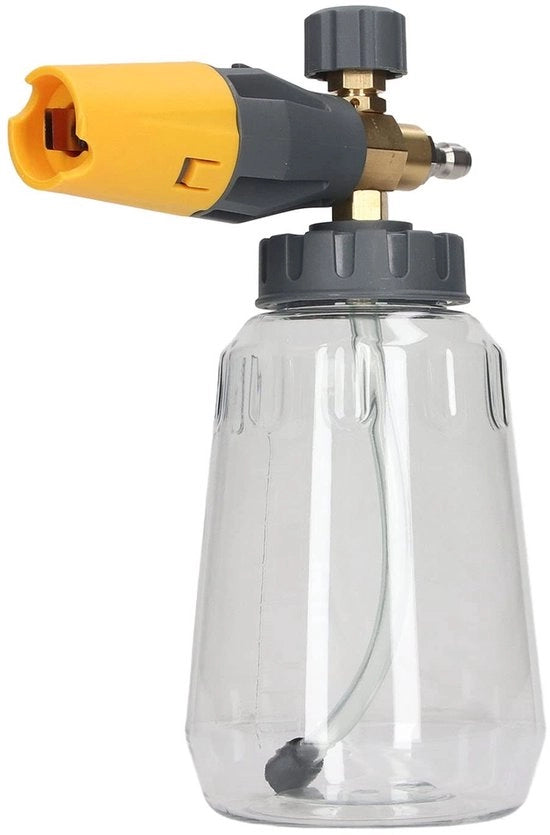 Generatore di schiuma ad alta pressione 1L - Estensibile con boccia - Disegno di getto multi-direzionale - 4000psi - Interfaccia di connessione rapida - Ideale per auto e mobili - Schiuma a basso volume