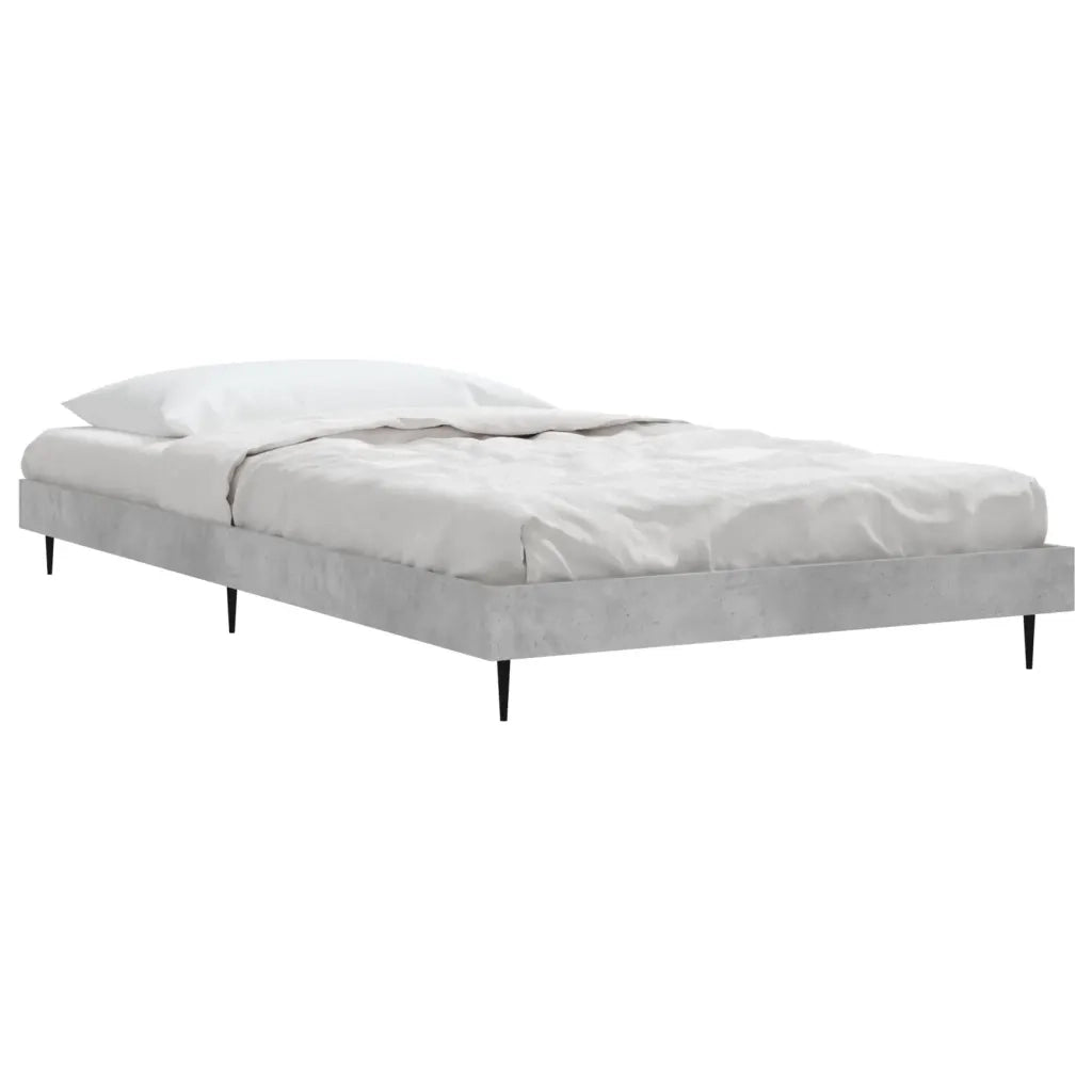 Giroletto-Struttura Letto Grigio Cemento 90x200 cm in Legno Multistrato 407450