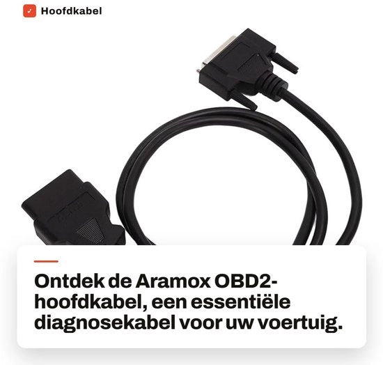 Cavo OBD2 di Rimpiazzamento EAC0093L01A - Cavo Diagnostico OBDII - Connessione da 25-pini a 16-pini - Compatibile con Ethos EESC312 93L - Connessione in Gomma/PVC Duratura - Comunicazione Optimala - Cavo Diagnostico