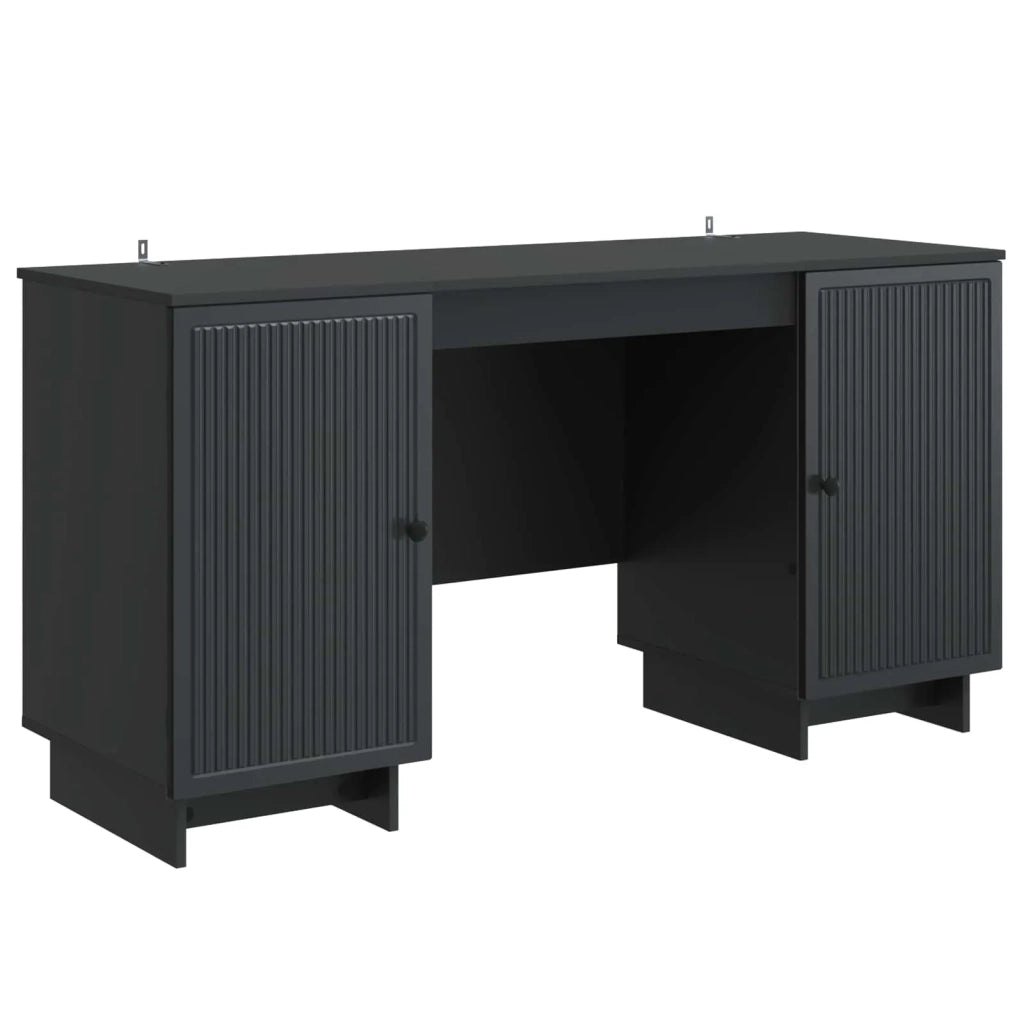 Scrivania Nero Legno ingegnerizzato 142,5 x 50 x 75 cm