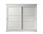 Armadio in legno classico 2 ante scorrevoli legno bianco 300x68x255 - Mobili 2G