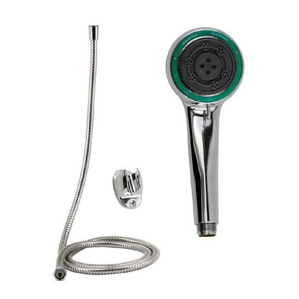 Trade Shop - Kit Doccetta Doccino Soffione Doccia Bagno Tondo Con Laccio 1,8mt Staffa 69112 -