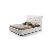 Letto matrimoniale con contenitore Peninsula colore bianco