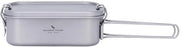 Bento Container in Titanio da 800ml con Coperchio e Maniglia, Impermeabile e Resistente al Vaso da Vasca, Ideale per Campeggio, Esterno e Ufficio.