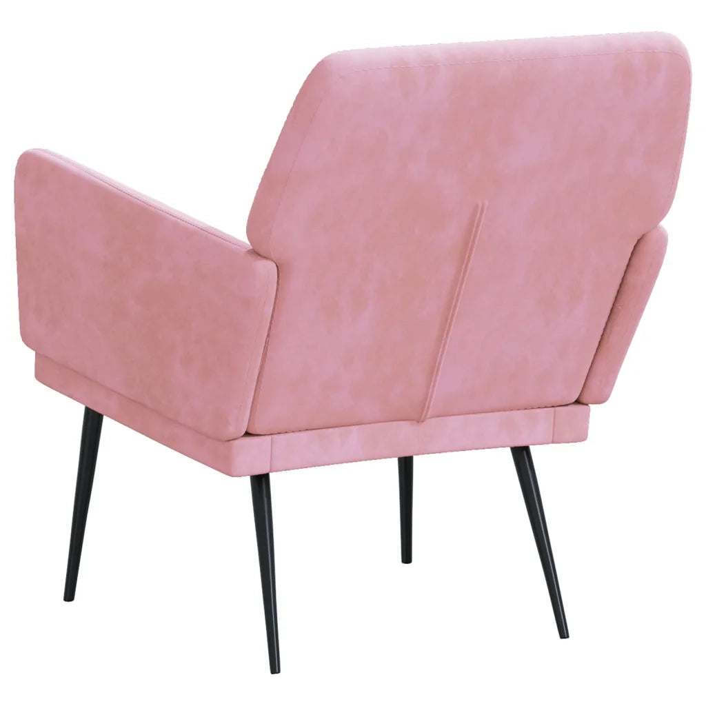 Poltrona | Sedia Relax Rosa 62x79x79 cm Velluto