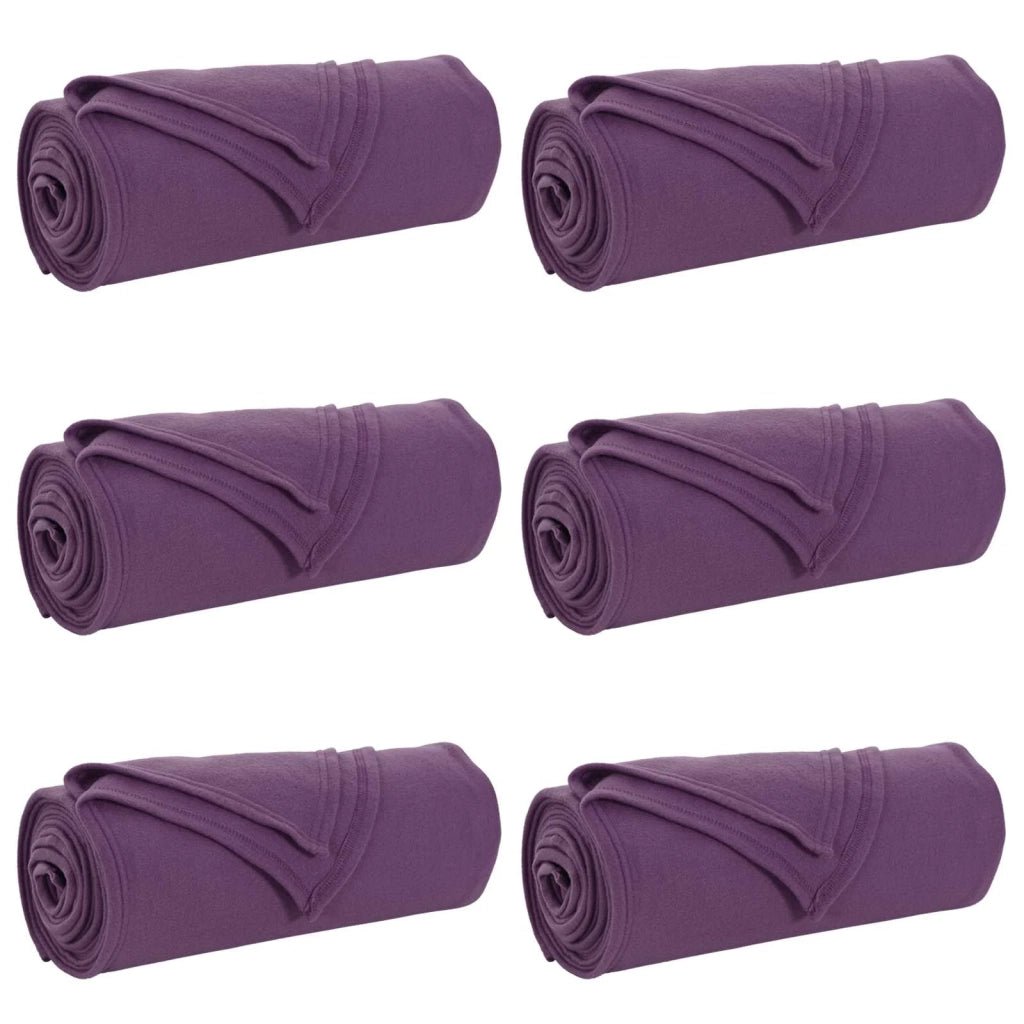 Coperte da Pile 6 pcs Viola 240 x 220 cm Panno 42017079