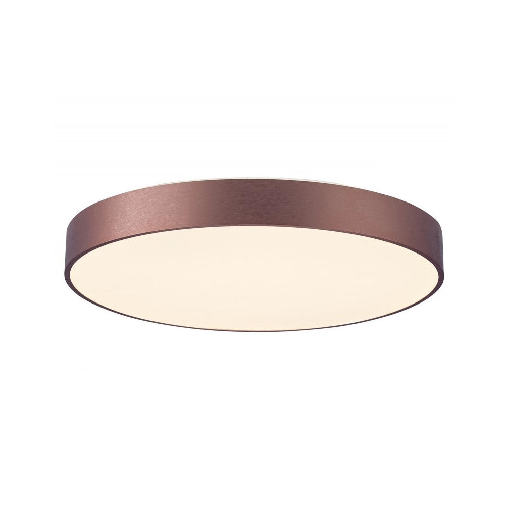 Trade Shop - Plafoniera Rotonda Led 95w Cct 3000k 4000k Lampada 80cm Luce Soffitto Camera 230v - Marrone