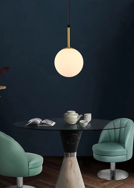 Lampada Da Soffitto Di Vetro Bianco APP431-1CP