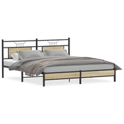 Letto matrimoniale | Letto per adulti | Giroletto senza Materasso Rovere Sonoma 183x203cm in Truciolato
