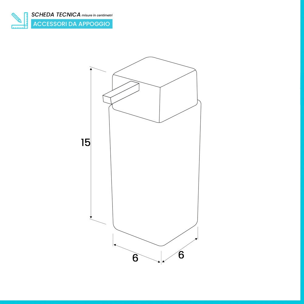 Dispenser sapone grigio e cromo in plastica Star