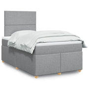 vidaXL Giroletto a Molle con Materasso Grigio Chiaro 120x200cm Tessuto
