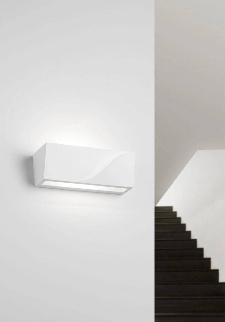 Applique a parete PELLENE 1 Luce in gesso bianco attacco G9 22cm