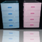 Trade Shop - Cassettiera Contenitore 4 Cassetti Plastica Multiuso Porta Oggetti Cofanetto -
