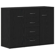 Credenza | Madia | Buffet da pranzo | Armadio da pranzo Rovere Nero 88x30x64 cm in Legno Multistrato