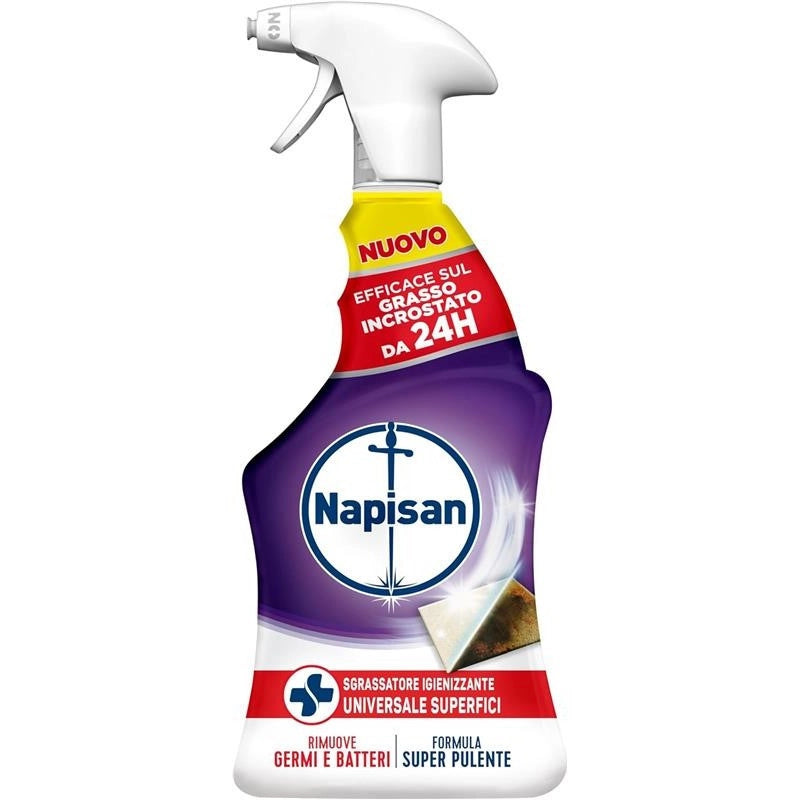 NAPISAN SPRAY 740 ML SGRASSATORE UNIVERSALE SUPERFICI IGIENIZZANTE ANTI GERMI E BATTERI SUPER PULENTE