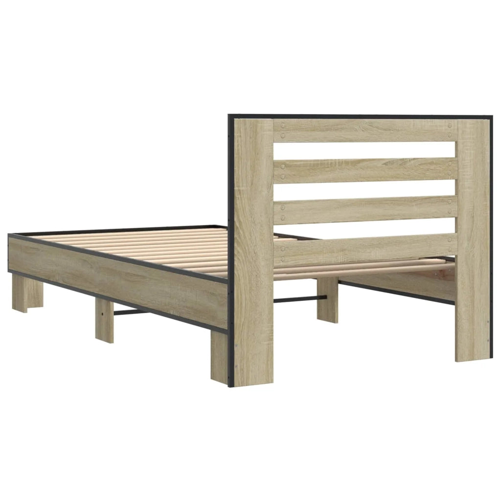 Struttura letto con testata-Giroletto Rovere Sonoma 80 x 200 cm 517667
