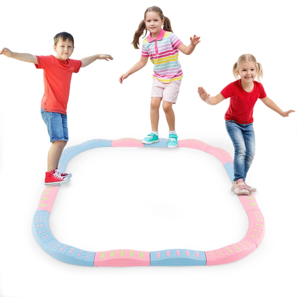 Set di 20 pezzi di travi bilanciere con motivi massaggiatori, Blocchi bilanciere per bambini Roseo-Giocattoli sportivi