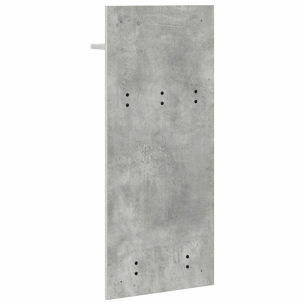 Appendiabiti a muro A parete Grigio cemento 40 x 10 x 90 cm 874454
