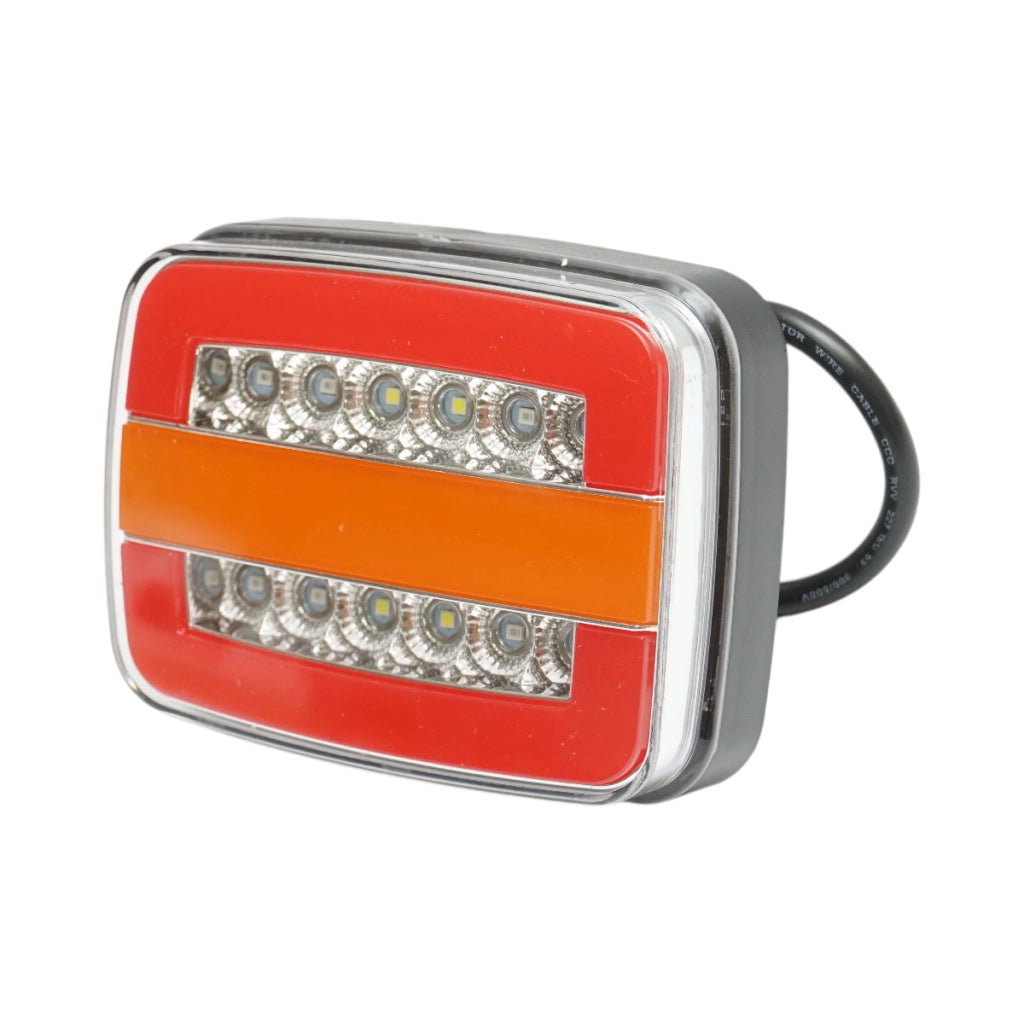 Luce freno posteriore rettangolare LED 12V/24V universale 125x95x35mm Breckner Germany