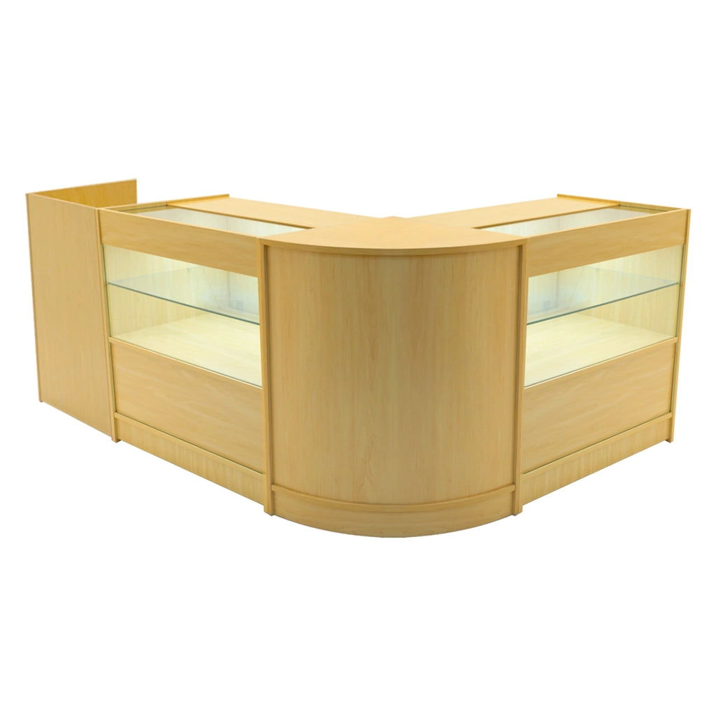 Set Banconi Negozi Acero Phoenix LED C900 CM60 TB60 con Serrature e Vetrina