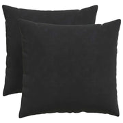 Cuscini da Divano 2 pz | Cuscini per sedie Nero 50 x 50 cm Tessuto in Cords