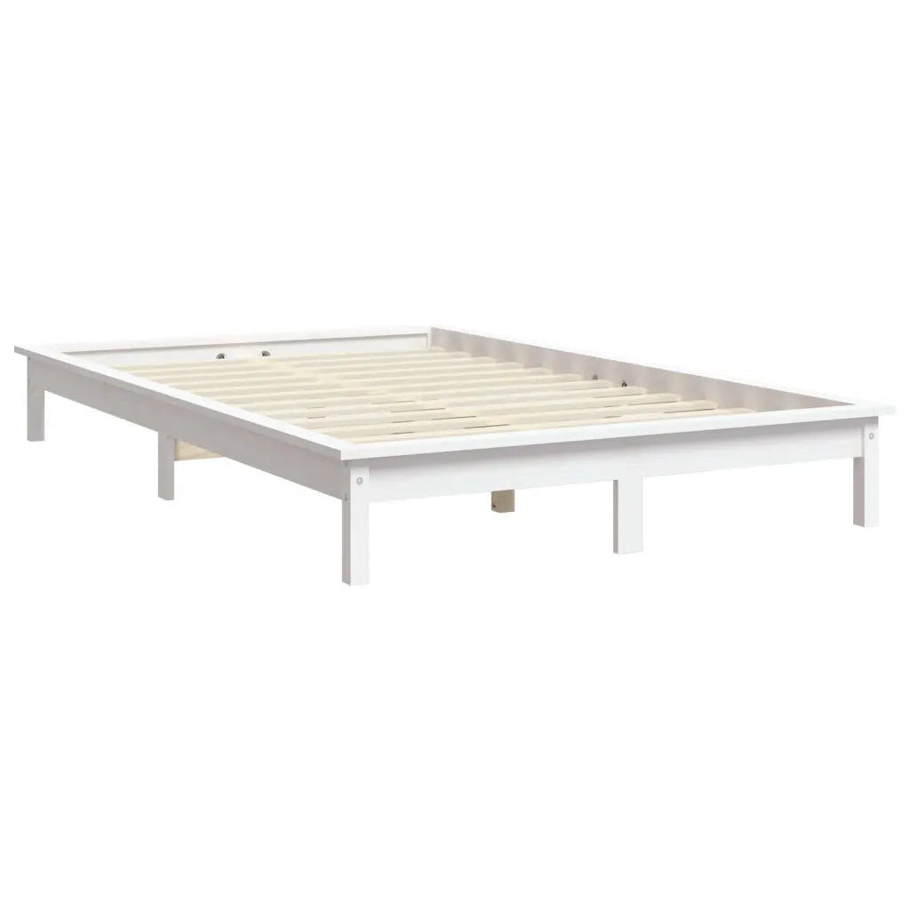 Giroletto Bianco 180x200 cm Super King Legno Massello di Pino 820557