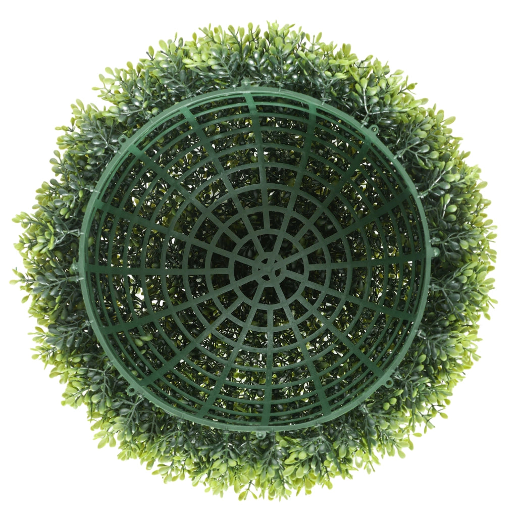 Set di 2 Piante Finte di Bosso da Ø40 cm per Interno ed Esterno in PE Verde