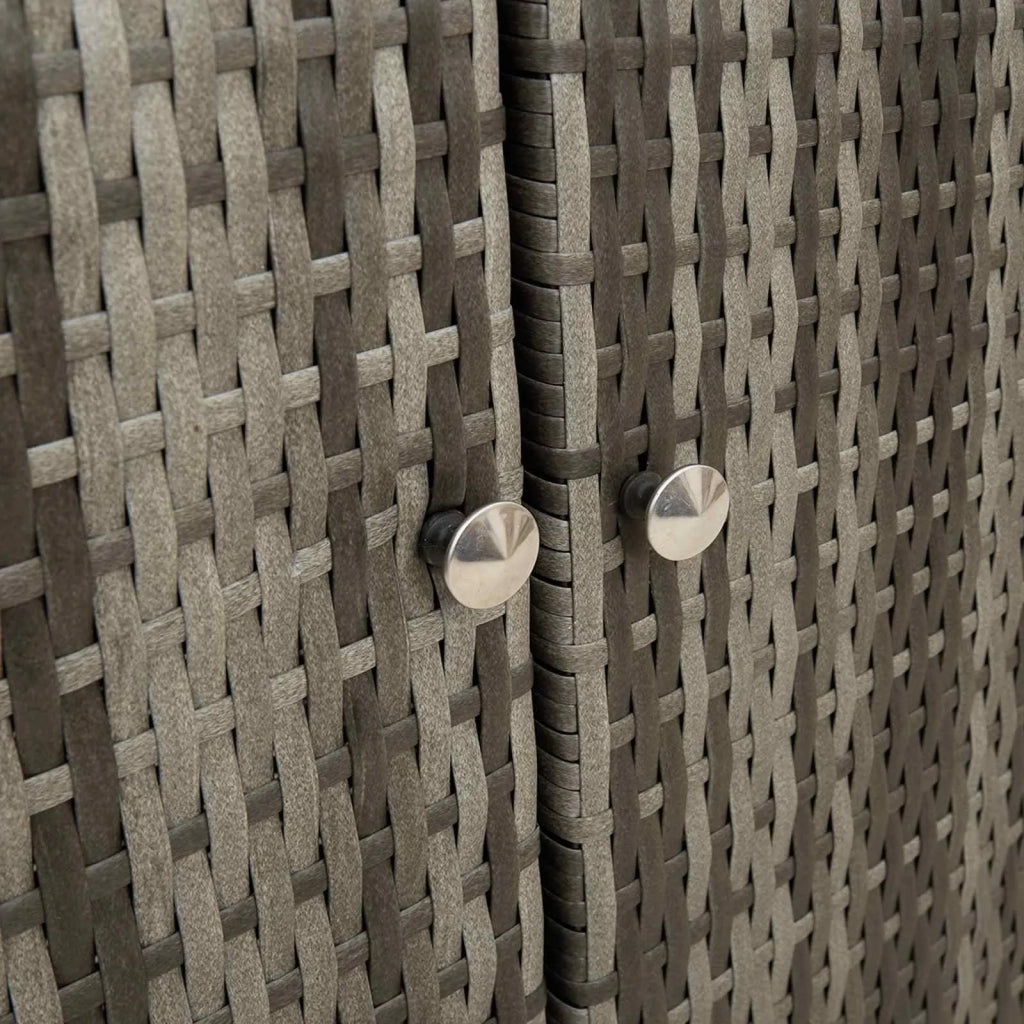 Armadio con lo scaffale Grigio 100 x 36 x 102 cm Rattan CFW3070772