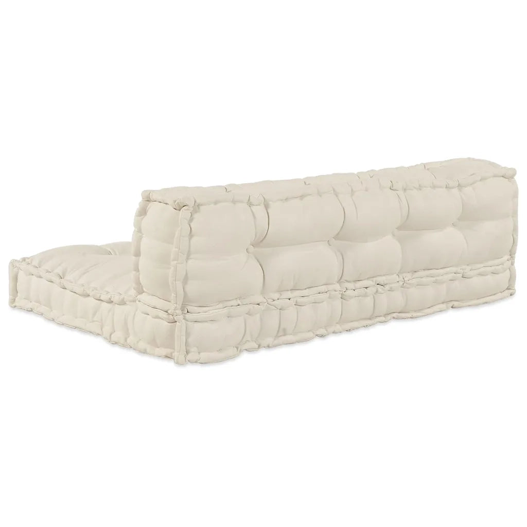 Cuscino per Divano Pallet 2 pcs Crema 120 x 80 x 38 cm Tessuto 4019081