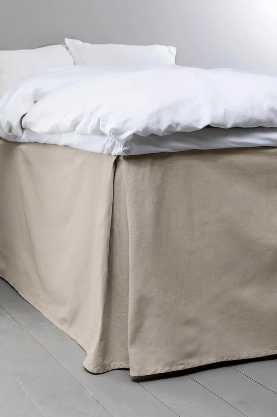Tessuto di cotone per letto - Decorazione della camera da letto - Materiale biologico - 180x200cm 60cm alto - Grigio beige