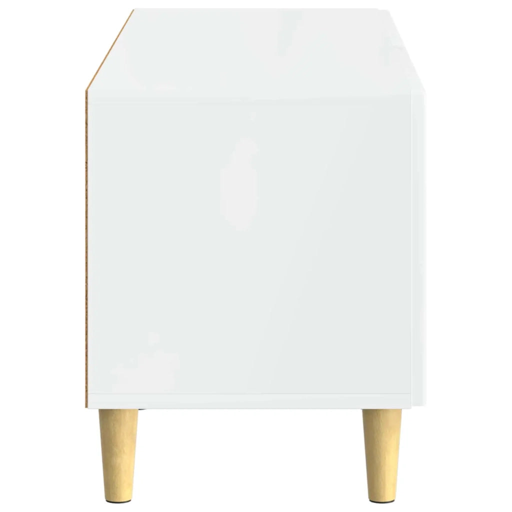 Mobile TV Bianco Lucido Legno ingegnerizzato 897119
