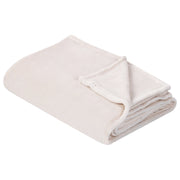 Coperta plaid in poliestere bianco sporco 150 x 200 cm morbido durevole letto divano soggiorno stile classico