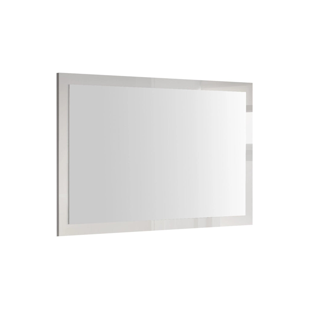 Creazzo, Specchio Forma Rettangolare, 110x68h cm Bianco Lucido