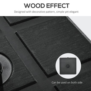 Base per Ombrellone da Giardino 3.5 m con Maniglie 49x49x36,5 cm in HDPE e Acciaio Nero