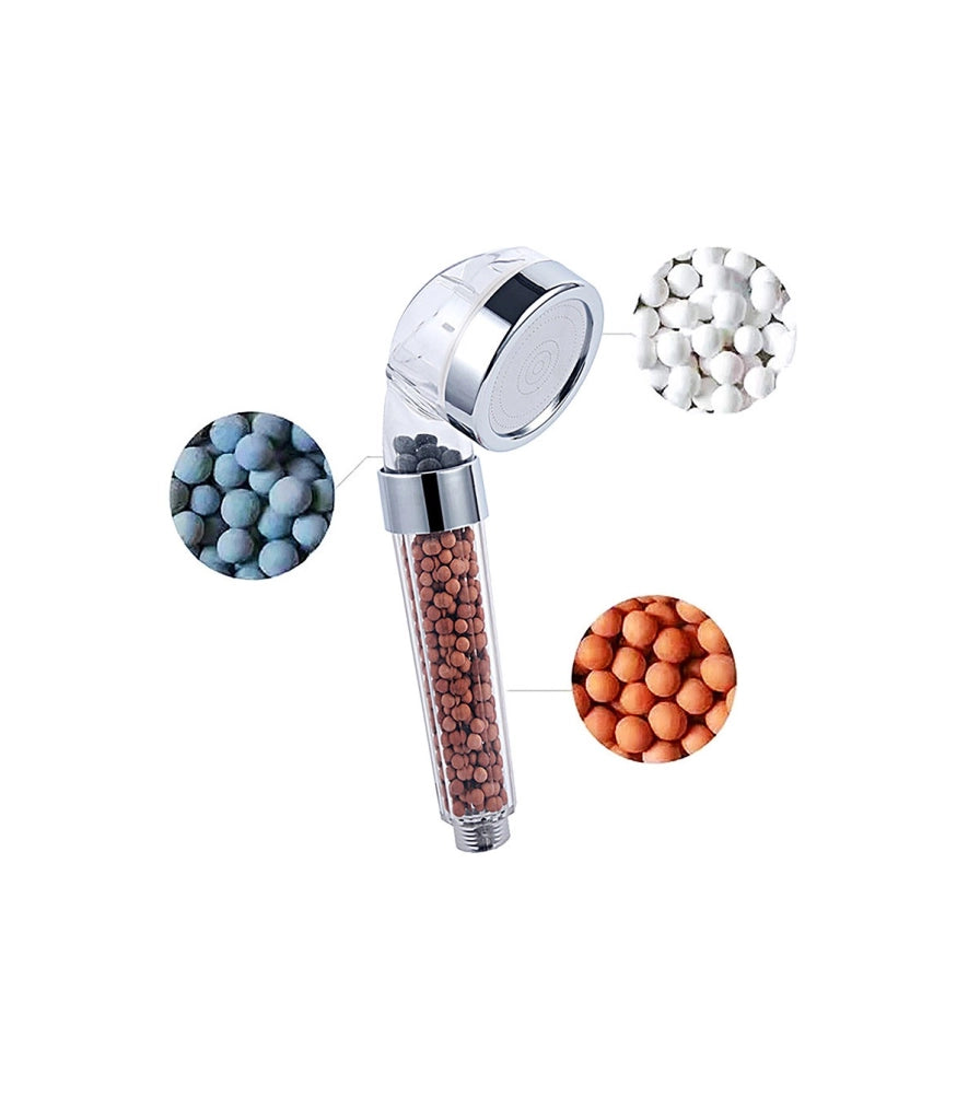 Kit Doccia Soffione Pressurizzato Ioni BL-1001S-ION | Braccio Regolabile Mensola Integrata | Tubo Acciaio Inox