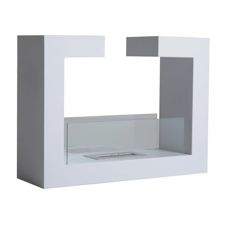 CAMINO A BIOETANOLO IN ACCIAIO INOSSIDABILE CON 1 SERBATOIO 1.5LT 78 X 25 X 58 BIANCO