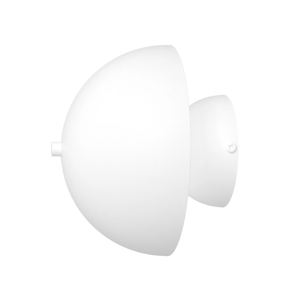 Lampada da parete Mush in acciaio bianco opaco