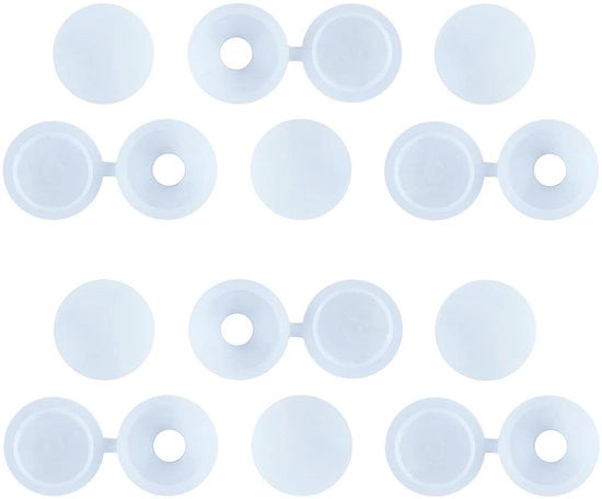 Set di coperture di vite in plastica - 50 pezzi - M3,5/M4 - Bianco - Anticorrosione - Decorativo - Nasconde tracce di vite - Coperture di vite in plastica