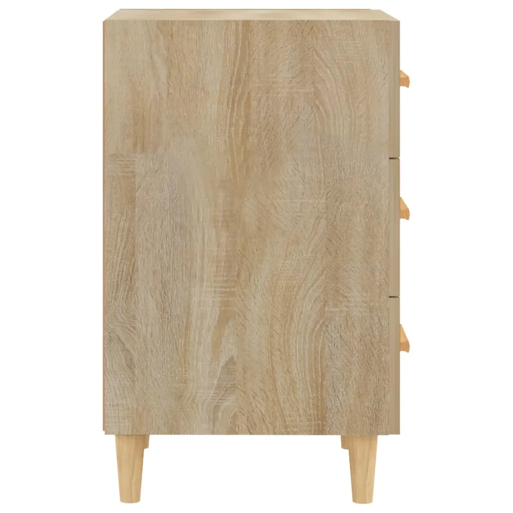 Comodino Rovere Sonoma 40x40x66 cm in Legno Multistrato 812081
