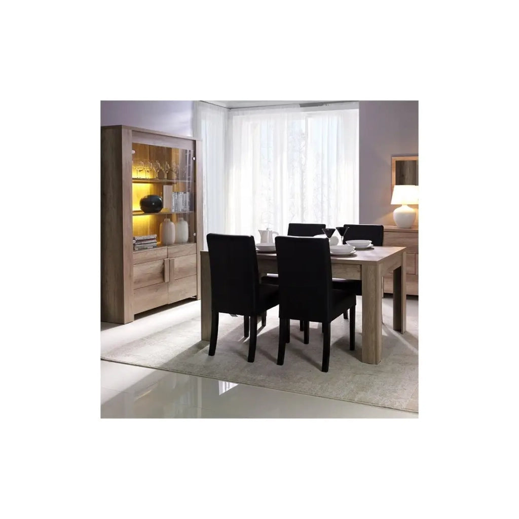 Vetrina 4 porte FARRA colore rovere dab canyon con LED
