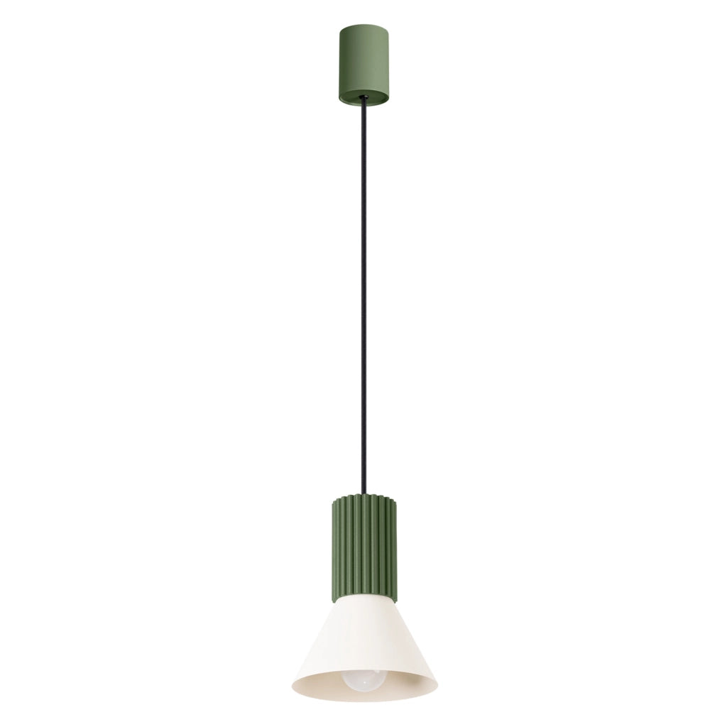 Lampada a sospensione moderna verde/beige E14 Moldea Pure Lume