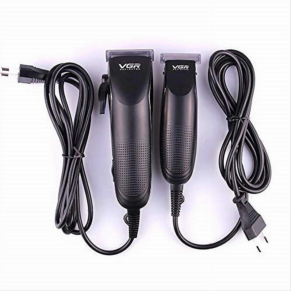 Trade Shop - Kit A 2 Rasoi Combinato Tagliacapelli Barba Trimmer Professionale Con Filo V-023 -