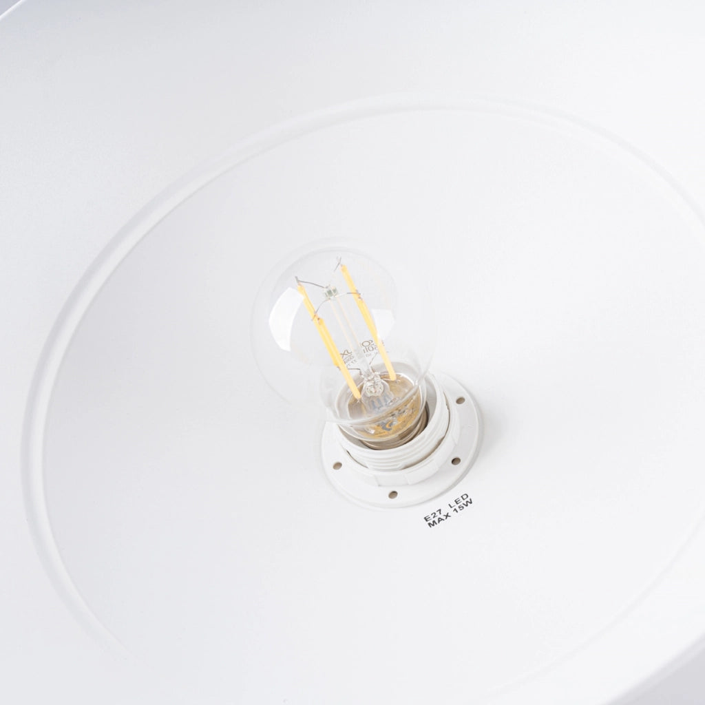 Lampada a sospensione bianca URBANO legno E27 15W Pure Lume